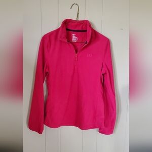 Gap fuzzy pink pullover, quarter zip size Small